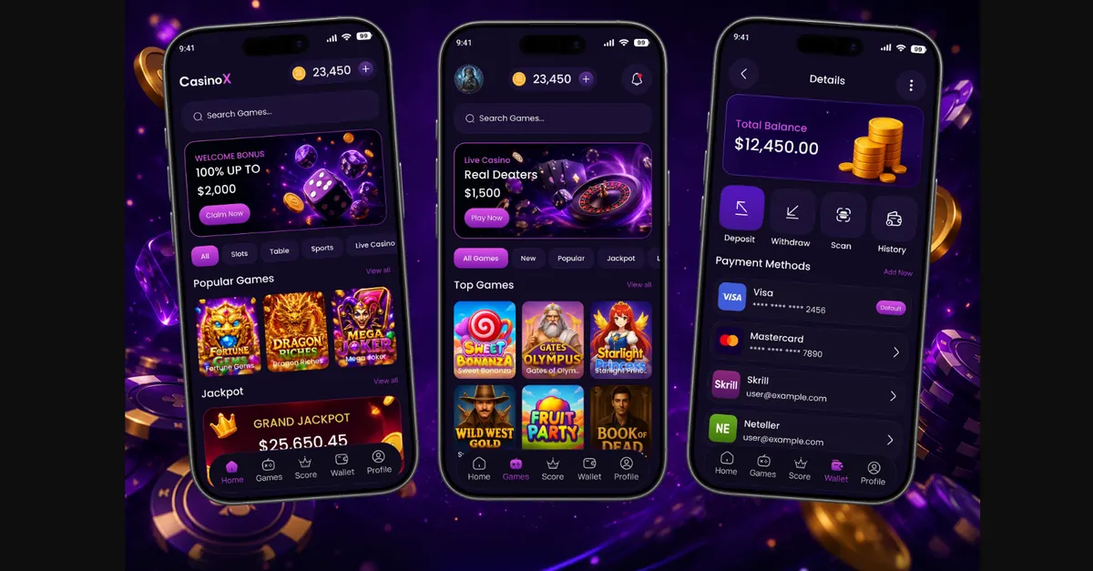 Casinox — примеры слотов и игровых разделов